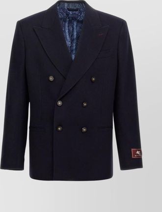 Etro tailored blazer featuring decorative stitching
