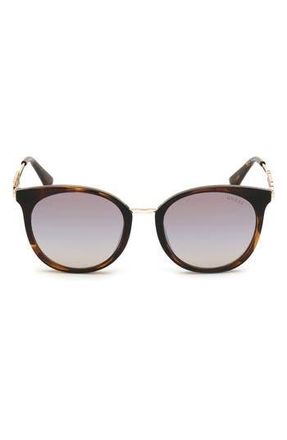 Guess Round Sunglasses in Dark Havana /Brown Mirror at Nordstrom Rack