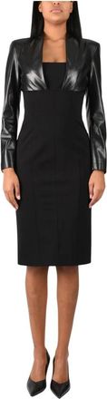 Simona Corsellini Abito aderente con scollo quadrato - - Dresses - Donna - Nero - L