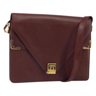Cartier Pre-owned Vintage leren schoudertas - Dames - Vintage Schoudertas - Rood - ONE Size - Leer - Vintage