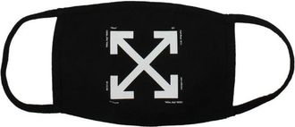 Off-white Katoenen mondkapjes met voorpand detail en logo - Heren - Accessoires - Zwart - ONE Size - Katoen - Accessoires