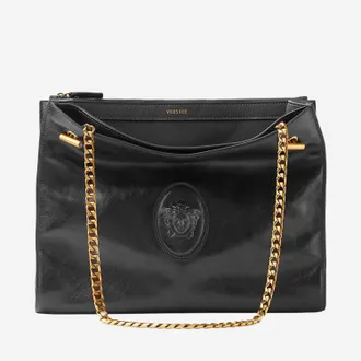 Versace Cabine lederen schoudertas