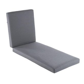 ED&Egrave;N JARD&Iacute; Coj&iacute;n para tumbona de jard&iacute;n color gris 190x60x10 cm