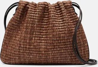 Brunello Cucinelli Mellow Small raffia-effect crossbody bag
