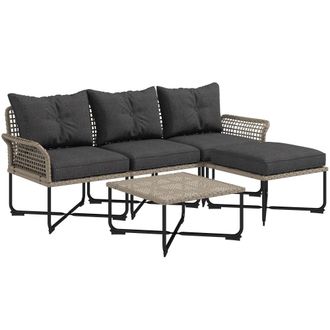 OUTSUNNY Muebles de jard&iacute;n 65x65x72 cm gris