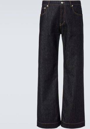 Alexander McQueen Jeans a gamba larga e vita media