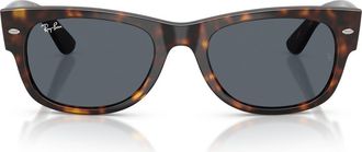 Ray-Ban 52mm Mega Wayfarer II Square Sunglasses in Havana /Blue at Nordstrom