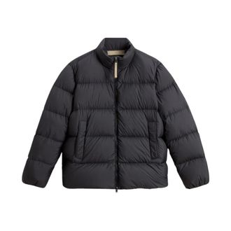 Woolrich Jassen, Heren, Zwart, XL, Leer, Cloud Eagle Jacket