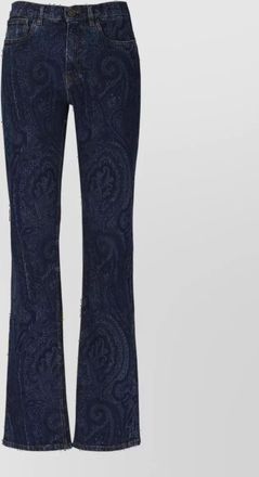 Etro printed straight-leg denim jeans