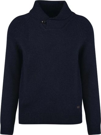 Barbour Shawl Collar Sweatshirt - Heren - Coltruien - Blauw - 2XL - Wol - Truien & Vesten