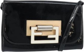 Fendi Pre-owned Gecoat Canvas Crossbodytas - Dames - Vintage Schoudertas - Zwart - ONE Size - Vintage