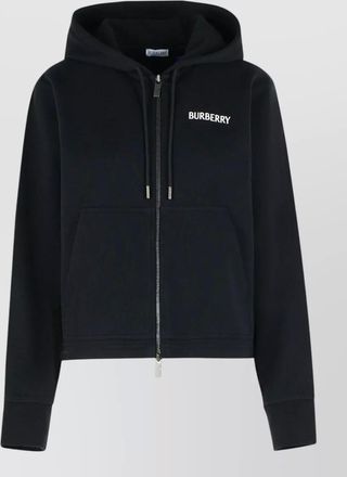 Burberry harper cotton hooded sweatshirt front pockets