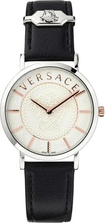 Versace V-Essential - Dames - Horloges - Zwart - ONE Size - Leer - Accessoires