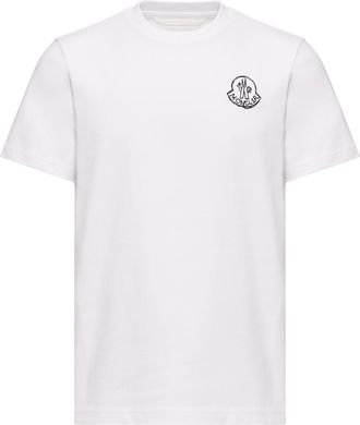 Moncler Moncler Cotton Jersey Logo Patch T-shirt, Men, White, Size: 3xl