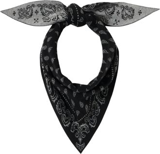 Guest In Residence Black/Grey Wild Rag Reversible Paisley Cashmere Scarf
