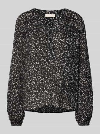 Freequent Bluse aus reiner Viskose mit V-Ausschnitt Modell Adney in Black, Gr&ouml;&szlig;e XS