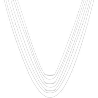 Olivia Welles Multilayered Chain Necklace in Silver at Nordstrom Rack