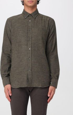 Brooksfield Long-Sleeved Jersey Shirt with Button-Down Collar