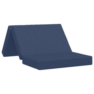 vidaXL Sof&aacute; Cama Plegable 100 X 67 X 45 Cm Azul Vidaxl