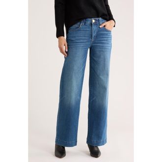Democracy AB Tech High Waist Wide Leg Jeans in Blue at Nordstrom Rack, Size 10