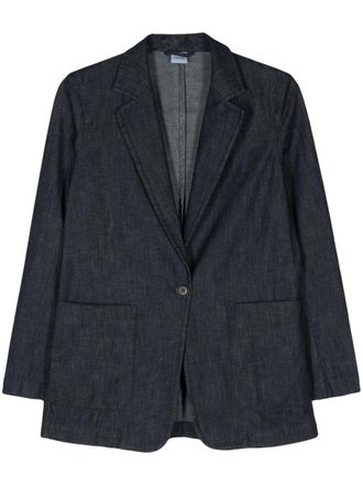 Aspesi Denim blazer met enkele rij knopen - Blauw