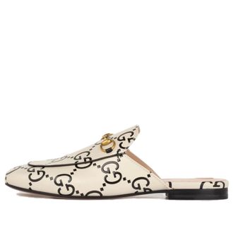 Gucci (WMNS) Gucci Princetown GG Debossed Leather Slipper Black Nerd 557730-UGM30-9180