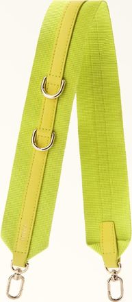 Furla Fiona Tracolla Toni Mudec Yellow Multicolore Nastro Tessuto + Pelle Di Vitello Sidney Donna