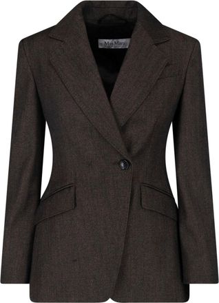 Max Mara Blazer Monopetto In Lana Vergine