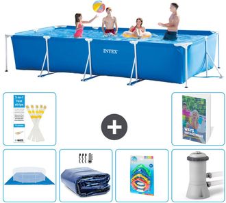 Intex Piscina Con Estructura Rectangular - 450x220x84 Cm - 7-piezas S46