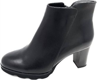 Regarde le ciel Womens Patricia Heeled Booties In Delice Black