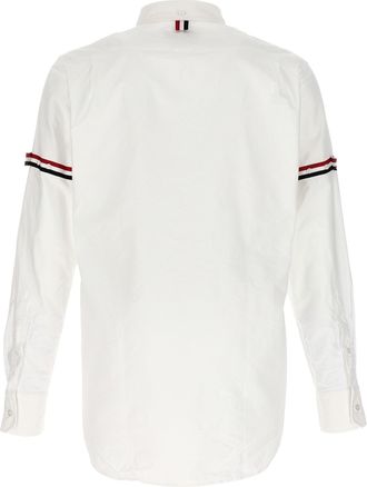 Thom Browne RWB-Striped Cotton Shirt - White