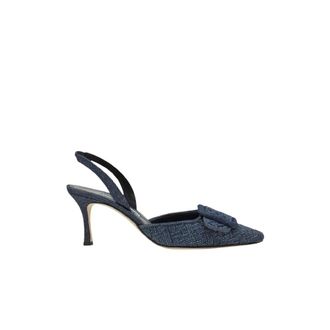 Manolo Blahnik Pumps, female, Blue, Size: 7 1/2 US Pumps With Buckle 70