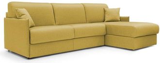 Divani.Store Divani.store - Evans Sof&aacute; Esquinero Convertible En Tela Impermeable 232 Cm Izquierdo (mat. 120x197) Amarillo