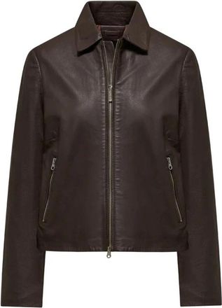 Bomboogie JW Liss Jacket - Dames - Leren en Su&egrave;de Jassen - Bruin - XL - Leer - Jassen