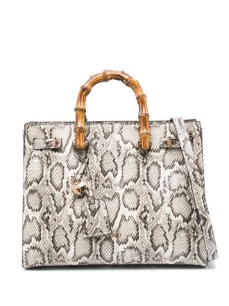 Liu Jo snakeskin-printed tote bag - women - Polyurethane Resin/Polyester/Polyester - OS - Neutrals
