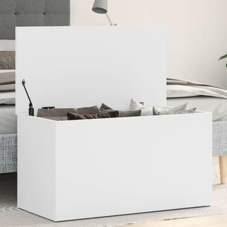 vidaXL Cassapanca Bianca 84x42x46 Cm In Legno Ingegnerizzato - Vidaxl