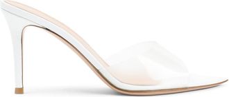 Gianvito Rossi White Slip-on Heels