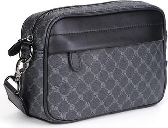 Generic Leather Crossbody Satchel Classic Pattern Casual Business Fashion Crossbody Bag Wide Strap Small Square Plaid Designer for Travel Work Male Sling Bags