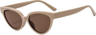 Generic Small Frame Men Vacation Sunglasses Women Commuter Outdoor Driver Sun Glasses(Brown)
