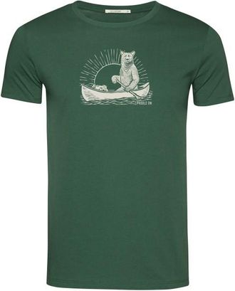 Greenbomb Bear Canoe Guide T-Shirt T-Shirt f&uuml;r Herren | gr&uuml;n
