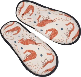 Generic Soft Mens Slipper Floating Sea Shrimp House Slipper Comfortable Winter Slippers for Ladies Hotels Indoor L