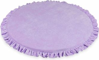 OEM Alfombra De Juego Para Ni&ntilde;os Redonda De 100cm Con Volantes, Terciopelo Suave Morado