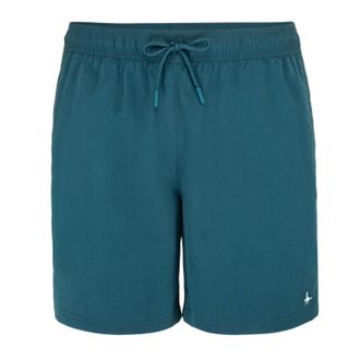 Jack Wills Herenswimshorts van gemiddelde lengte met geborduurd logo (Blauw)