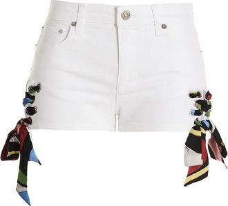 Pucci Printed Bow Denim Shorts