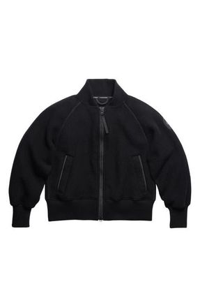 Canada Goose Sierra High Pile Fleece Bomber in Black at Nordstrom, Size X-Large