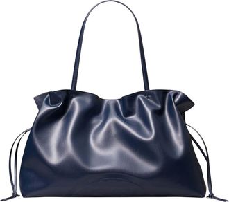Tory Burch Navy Blue Ella Large Tote