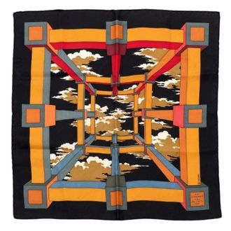 Herm&egrave;s Pre-owned Scarves, female, Multicolor, Size: ONE SIZE Pre-owned Perspective Scarf