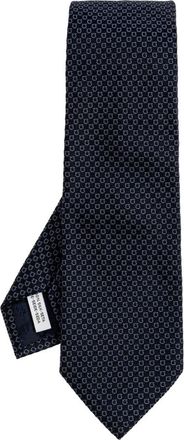 Ferragamo Zijde Das - Heren - Stropdassen - Blauw - ONE Size - Accessoires