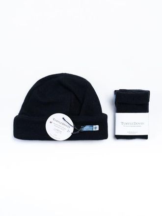 Celtic & Co. Beanie And Glove Cashmere Bundle in Black at Nordstrom