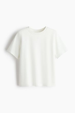H&M T-Shirt aus Interlock-Jersey - Weiss